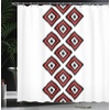 image:imageAmbesonne Winter Shower Curtain Ornamental Crystals of Ice Freezing Weather in January Cold Abstract Cloth Fabric Bathroom Decor Set with Hooks 69 W x 70 L Coconut YellowVermilion and White
