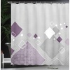 image:imageAmbesonne Winter Shower Curtain Ornamental Crystals of Ice Freezing Weather in January Cold Abstract Cloth Fabric Bathroom Decor Set with Hooks 69 W x 70 L Coconut YellowGrey Purple