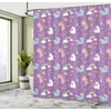 image:imageAmbesonne Winter Shower Curtain Ornamental Crystals of Ice Freezing Weather in January Cold Abstract Cloth Fabric Bathroom Decor Set with Hooks 69 W x 70 L Coconut YellowPurple Cadet Blue White