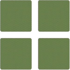 image:imageAmbesonne American Flag Coaster Set of 4 USA Flag Over Vertical Striped Wooden Board Citizen Solidarity Artwork Square Hardboard Gloss Coasters Standard Size Coral CreamOlive Green