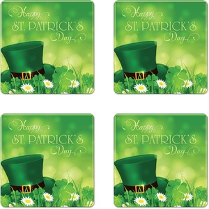 image:imageAmbesonne Movie Theater Coaster Set of 4 Various Hand Drawn on a Notebook Page Style Backdrop Hollywood Fun Square Hardboard Gloss Coasters Standard Size White BlueGreen