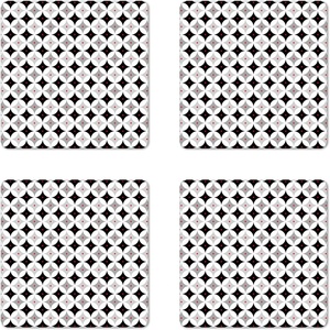 image:imageAmbesonne Movie Theater Coaster Set of 4 Various Hand Drawn on a Notebook Page Style Backdrop Hollywood Fun Square Hardboard Gloss Coasters Standard Size White BlueGrey Red