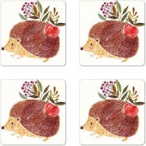 image:imageAmbesonne Movie Theater Coaster Set of 4 Various Hand Drawn on a Notebook Page Style Backdrop Hollywood Fun Square Hardboard Gloss Coasters Standard Size White BlueBrown Cream