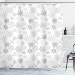 image:imageAmbesonne Winter Shower Curtain Ornamental Crystals of Ice Freezing Weather in January Cold Abstract Cloth Fabric Bathroom Decor Set with Hooks 69 W x 70 L Coconut YellowCoconut Yellow