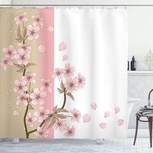 image:imageAmbesonne Winter Shower Curtain Ornamental Crystals of Ice Freezing Weather in January Cold Abstract Cloth Fabric Bathroom Decor Set with Hooks 69 W x 70 L Coconut YellowSand Brown