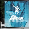 image:imageAmbesonne Cartoon Shower Curtain Colorful Exotic Zebra Head and Funny Animal Abstract Art Print Cloth Fabric Bathroom Decor Set with Hooks 69 W x 84 L Multicolor Soft BluePurple Blue White