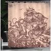image:imageAmbesonne Cartoon Shower Curtain Colorful Exotic Zebra Head and Funny Animal Abstract Art Print Cloth Fabric Bathroom Decor Set with Hooks 69 W x 84 L Multicolor Soft BluePastel Brown and Redbrown