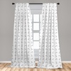 image:imageAmbesonne Cartoon Window Curtains Cartoon Sky View Along Sleeping Clouds Stars and Crescents in Scandinavian Style Lightweight Decor 2Panel Set with Rod Pocket Pair of  28 x 63 Teal BlueBlack White