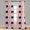 image:imageAmbesonne Cartoon Window Curtains Cartoon Sky View Along Sleeping Clouds Stars and Crescents in Scandinavian Style Lightweight Decor 2Panel Set with Rod Pocket Pair of  28 x 63 Teal BlueBlue and Pink