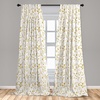 image:imageAmbesonne Cartoon Window Curtains Cartoon Sky View Along Sleeping Clouds Stars and Crescents in Scandinavian Style Lightweight Decor 2Panel Set with Rod Pocket Pair of  28 x 63 Teal BlueEarth Yellow