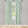 image:imageAmbesonne Cartoon Window Curtains Cartoon Sky View Along Sleeping Clouds Stars and Crescents in Scandinavian Style Lightweight Decor 2Panel Set with Rod Pocket Pair of  28 x 63 Teal BlueGreen