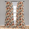 image:imageAmbesonne Cartoon Window Curtains Cartoon Sky View Along Sleeping Clouds Stars and Crescents in Scandinavian Style Lightweight Decor 2Panel Set with Rod Pocket Pair of  28 x 63 Teal BlueIvory Ginger Dark Grey