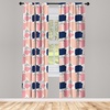 image:imageAmbesonne Cartoon Window Curtains Cartoon Sky View Along Sleeping Clouds Stars and Crescents in Scandinavian Style Lightweight Decor 2Panel Set with Rod Pocket Pair of  28 x 63 Teal BlueBlue and Pink
