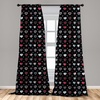 image:imageAmbesonne Cartoon Window Curtains Cartoon Sky View Along Sleeping Clouds Stars and Crescents in Scandinavian Style Lightweight Decor 2Panel Set with Rod Pocket Pair of  28 x 63 Teal BlueBlack Red