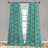 image:imageAmbesonne Cartoon Window Curtains Cartoon Sky View Along Sleeping Clouds Stars and Crescents in Scandinavian Style Lightweight Decor 2Panel Set with Rod Pocket Pair of  28 x 63 Teal BlueTurquoise