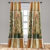 image:imageAmbesonne Cartoon Window Curtains Cartoon Sky View Along Sleeping Clouds Stars and Crescents in Scandinavian Style Lightweight Decor 2Panel Set with Rod Pocket Pair of  28 x 63 Teal BlueForest Green Rust Tan