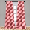 image:imageAmbesonne Fall Window Curtains Cartoon Illustration of Whimsical Ghosts and Magic Houses Halloween Autumn Lightweight Decor 2Panel Set with Rod Pocket Pair of  28 x 95 Black Salmon Off WhiteOrange and White