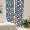 image:imageAmbesonne Fall Window Curtains Cartoon Illustration of Whimsical Ghosts and Magic Houses Halloween Autumn Lightweight Decor 2Panel Set with Rod Pocket Pair of  28 x 95 Black Salmon Off WhiteVermilion Grey and Slate Blue