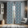image:imageAmbesonne Fall Window Curtains Cartoon Illustration of Whimsical Ghosts and Magic Houses Halloween Autumn Lightweight Decor 2Panel Set with Rod Pocket Pair of  28 x 95 Black Salmon Off WhiteVermilion Grey and Slate Blue