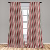 image:imageAmbesonne Fall Window Curtains Cartoon Illustration of Whimsical Ghosts and Magic Houses Halloween Autumn Lightweight Decor 2Panel Set with Rod Pocket Pair of  28 x 95 Black Salmon Off WhiteFern Green