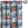 image:imageAmbesonne Fall Window Curtains Cartoon Illustration of Whimsical Ghosts and Magic Houses Halloween Autumn Lightweight Decor 2Panel Set with Rod Pocket Pair of  28 x 95 Black Salmon Off WhiteBlue Grey Green Vermilion