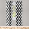 image:imageAmbesonne Fall Window Curtains Cartoon Illustration of Whimsical Ghosts and Magic Houses Halloween Autumn Lightweight Decor 2Panel Set with Rod Pocket Pair of  28 x 95 Black Salmon Off WhiteGrey Black