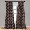 image:imageAmbesonne Fall Window Curtains Cartoon Illustration of Whimsical Ghosts and Magic Houses Halloween Autumn Lightweight Decor 2Panel Set with Rod Pocket Pair of  28 x 95 Black Salmon Off WhiteMarigold Purple Dark Grey