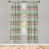 image:imageAmbesonne Fall Window Curtains Cartoon Illustration of Whimsical Ghosts and Magic Houses Halloween Autumn Lightweight Decor 2Panel Set with Rod Pocket Pair of  28 x 95 Black Salmon Off WhiteApple Green White