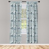 image:imageAmbesonne Fall Window Curtains Cartoon Illustration of Whimsical Ghosts and Magic Houses Halloween Autumn Lightweight Decor 2Panel Set with Rod Pocket Pair of  28 x 95 Black Salmon Off WhiteSlate Blue and Dark Sea Green