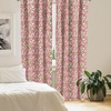 image:imageAmbesonne Fall Window Curtains Cartoon Illustration of Whimsical Ghosts and Magic Houses Halloween Autumn Lightweight Decor 2Panel Set with Rod Pocket Pair of  28 x 95 Black Salmon Off WhitePale Pink Fern Green