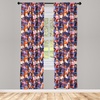 image:imageAmbesonne Fall Window Curtains Cartoon Illustration of Whimsical Ghosts and Magic Houses Halloween Autumn Lightweight Decor 2Panel Set with Rod Pocket Pair of  28 x 95 Black Salmon Off WhiteRed Blue