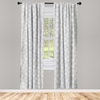 image:imageAmbesonne Fall Window Curtains Cartoon Illustration of Whimsical Ghosts and Magic Houses Halloween Autumn Lightweight Decor 2Panel Set with Rod Pocket Pair of  28 x 95 Black Salmon Off WhiteGrey White
