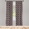 image:imageAmbesonne Fall Window Curtains Cartoon Illustration of Whimsical Ghosts and Magic Houses Halloween Autumn Lightweight Decor 2Panel Set with Rod Pocket Pair of  28 x 95 Black Salmon Off WhiteBlack Fuchsia