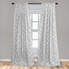 image:imageAmbesonne Fall Window Curtains Cartoon Illustration of Whimsical Ghosts and Magic Houses Halloween Autumn Lightweight Decor 2Panel Set with Rod Pocket Pair of  28 x 95 Black Salmon Off WhiteGrey White
