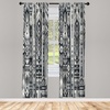 image:imageAmbesonne Penguin Curtains Pastel Colored Style Cartoon Animals from Antarctica Crowns on a Dotted Background Window Treatments 2 Panel Set for Living Room Bedroom Pair of  28 x 84 Grey BlueDark Blue Grey and White