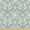 image:imageAmbesonne Pug Fabric by The Yard Dogs Various States Sitting Standing Stretching Cartoon Style Pet Drawing Decorative Fabric for Upholstery and Home Accents 3 Yards TurquoiseGrey