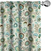 image:imageAmbesonne Cartoon Window Curtains Cartoon Sky View Along Sleeping Clouds Stars and Crescents in Scandinavian Style Lightweight Decor 2Panel Set with Rod Pocket Pair of  28 x 63 Teal BlueGreen