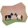 image:imageAmbesonne Dachshund Place Mats Set of 4 Groom and Bride Dogs Marriage Themed Ceremonial Illustration Cartoon Style Washable Fabric Placemats for Dining Table Standard Size Pale Coral