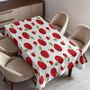 image:imageAmbesonne Fruits Tablecloth Vivid Colored Cartoon Style Ripe Red Apples Vitamins Taste Healthy Food Rectangular Table Cover for Dining Room Kitchen Decor 52 X 70 Green Red