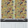 image:imageAmbesonne Teal Animal Kitchen Curtains Cartoon Like Elephant with Big Ears and Trunk in Cartoon Style Print Window Drapes 2 Panel Set for Kitchen Cafe Decor 55 x 39 Pale Blue and TealDark Khaki Multicolor