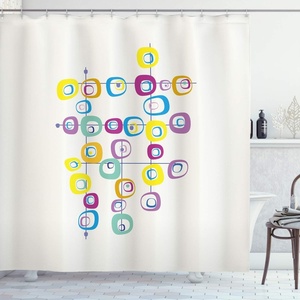 image:imageAmbesonne Cartoon Shower Curtain Colorful Exotic Zebra Head and Funny Animal Abstract Art Print Cloth Fabric Bathroom Decor Set with Hooks 69 W x 84 L Multicolor Soft BlueIvory Purple Yellow