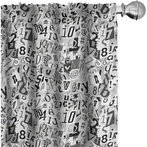 image:imageAmbesonne Cartoon Window Curtains Cartoon Sky View Along Sleeping Clouds Stars and Crescents in Scandinavian Style Lightweight Decor 2Panel Set with Rod Pocket Pair of  28 x 63 Teal BlueWhite Grey