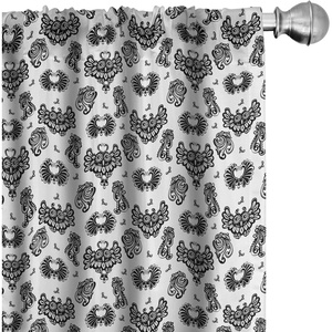 image:imageAmbesonne Penguin Curtains Pastel Colored Style Cartoon Animals from Antarctica Crowns on a Dotted Background Window Treatments 2 Panel Set for Living Room Bedroom Pair of  28 x 84 Grey BlueWhite Grey Charcoal