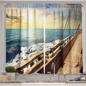 image:imageAmbesonne Teal Animal Kitchen Curtains Cartoon Like Elephant with Big Ears and Trunk in Cartoon Style Print Window Drapes 2 Panel Set for Kitchen Cafe Decor 55 x 39 Pale Blue and TealIvory Blue
