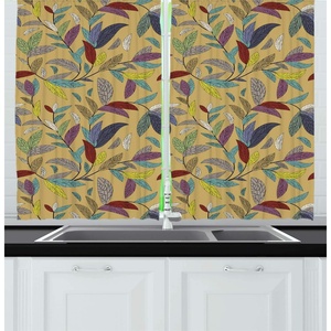image:imageAmbesonne Teal Animal Kitchen Curtains Cartoon Like Elephant with Big Ears and Trunk in Cartoon Style Print Window Drapes 2 Panel Set for Kitchen Cafe Decor 55 x 39 Pale Blue and TealDark Khaki Multicolor