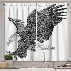 image:imageAmbesonne Teal Animal Kitchen Curtains Cartoon Like Elephant with Big Ears and Trunk in Cartoon Style Print Window Drapes 2 Panel Set for Kitchen Cafe Decor 55 x 39 Pale Blue and TealGrey Black