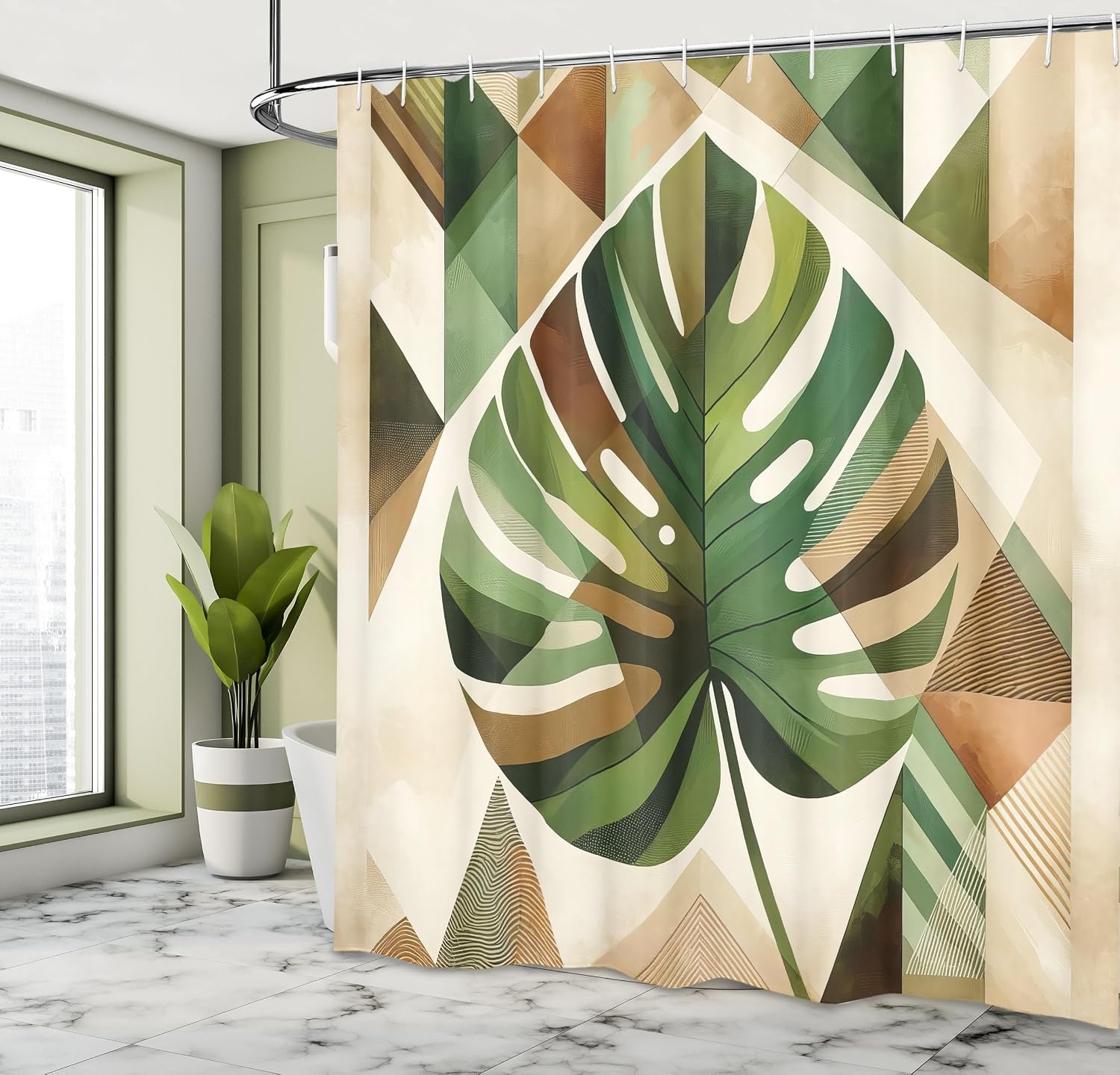 image:imageAmbesonne Nautical Shower Curtain Retro Sailing Adventure Rustic Wooden Marine Cottage Anchor Whale Waves Cloth Fabric Bathroom Decor Set with Hooks 69 W x 70 L Brown and Slate BlueFern Green Sepia and Cocoa