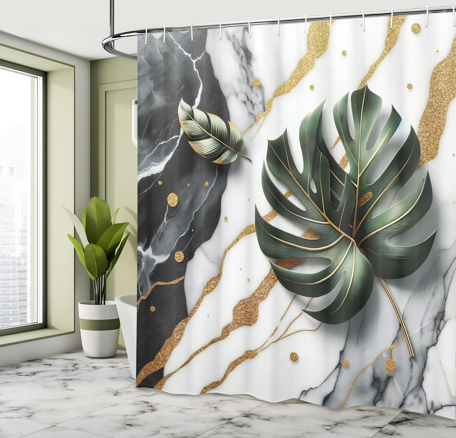 image:imageAmbesonne Nautical Shower Curtain Retro Sailing Adventure Rustic Wooden Marine Cottage Anchor Whale Waves Cloth Fabric Bathroom Decor Set with Hooks 69 W x 70 L Brown and Slate BlueDimgray Hunter Green