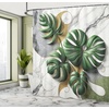image:imageAmbesonne Nautical Shower Curtain Retro Sailing Adventure Rustic Wooden Marine Cottage Anchor Whale Waves Cloth Fabric Bathroom Decor Set with Hooks 69 W x 70 L Brown and Slate BluePale Grey Fern Green