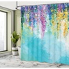 image:imageAmbesonne Nautical Shower Curtain Retro Sailing Adventure Rustic Wooden Marine Cottage Anchor Whale Waves Cloth Fabric Bathroom Decor Set with Hooks 69 W x 70 L Brown and Slate BlueSea Blue Sky Blue Off White